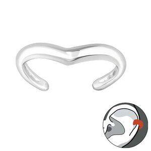 Sterling Silver  Wave Ear Cuff​